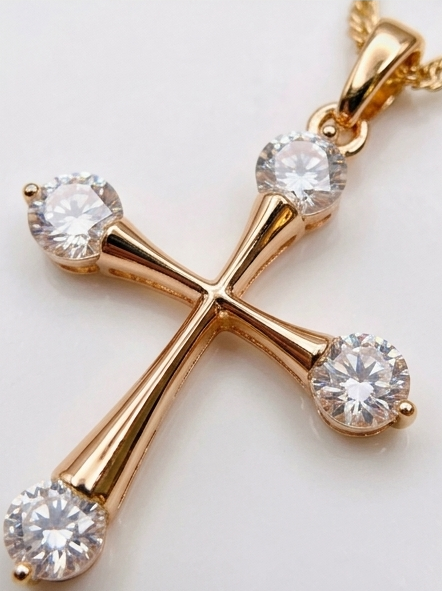 Cross necklace,bracelets,rings,earrings,accessories ,gold, #0017GC-17