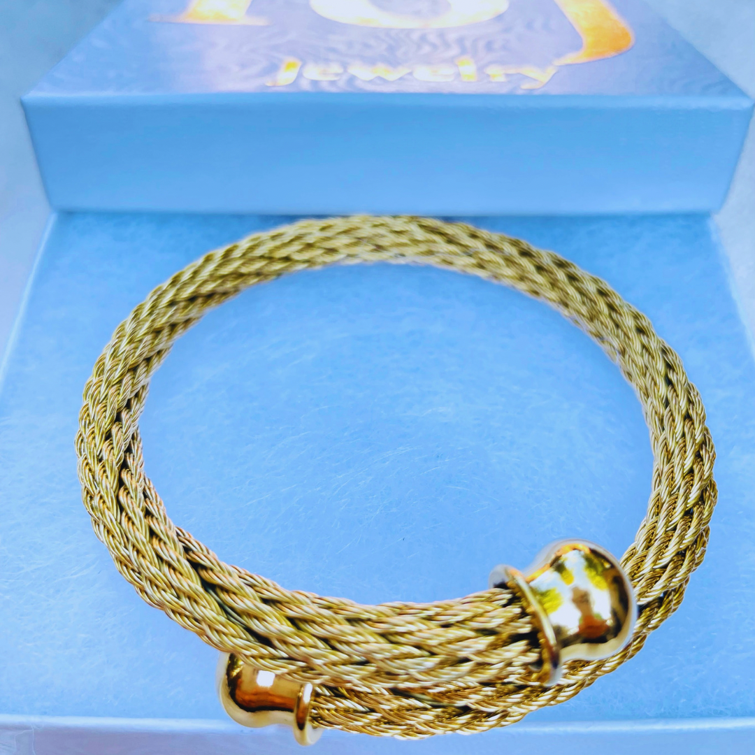 Cable open bracelet ,chain,gold,cuff,bangles#029cob-29