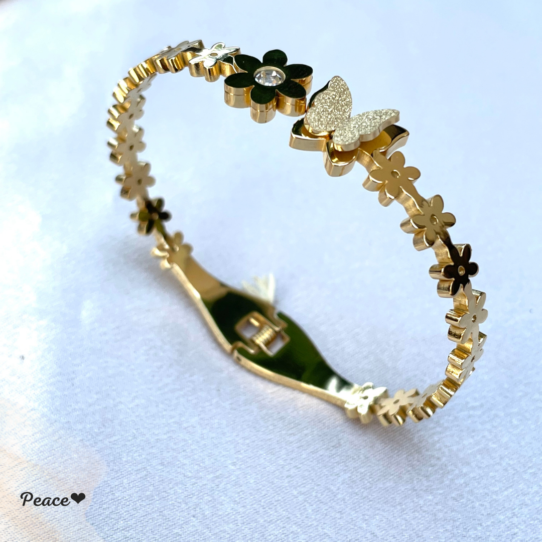 Butterfly bracelet,gold bangles #09BB-9