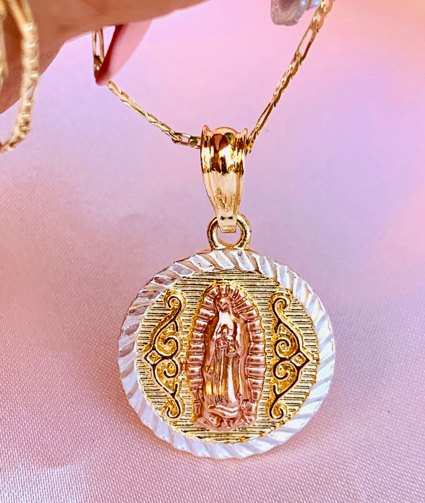 Gold Plated Virgin Mary Necklaces/Handcrafted Jewelry#0026GPN-26