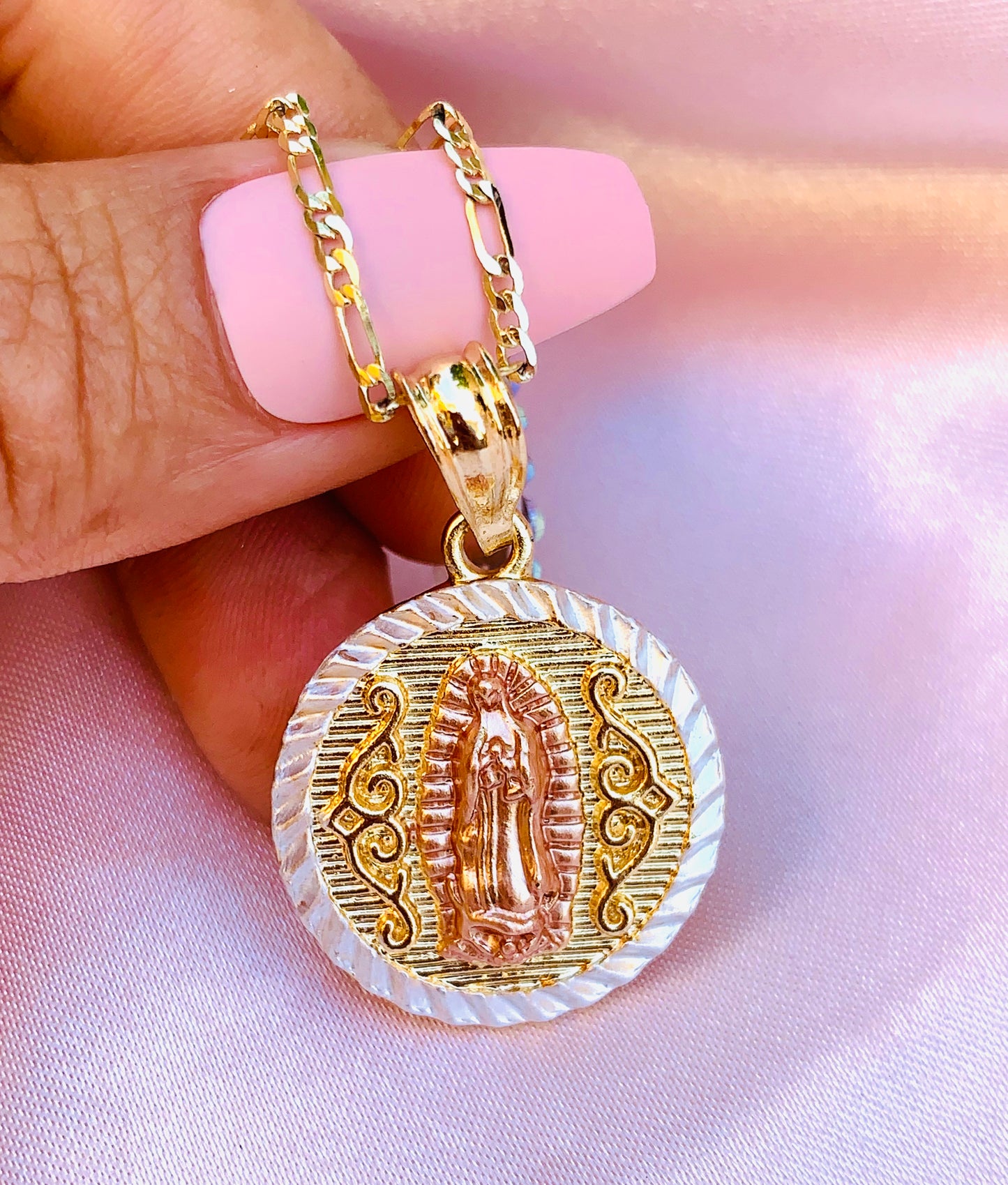 Gold Plated Virgin Mary Necklaces/Handcrafted Jewelry#0026GPN-26