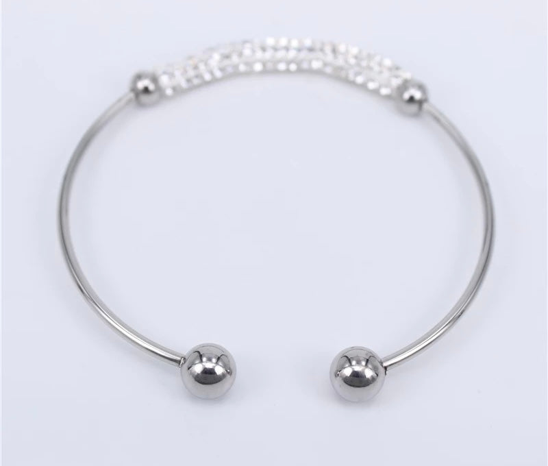 Open crystal bracelet, wedding,cuff,women,#035Ob-35